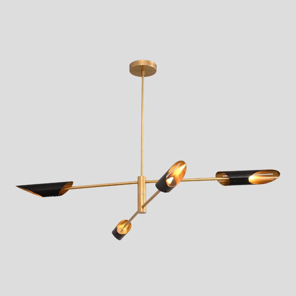 4 Light Linear - Handmade Brass Light Fixture - Image 5