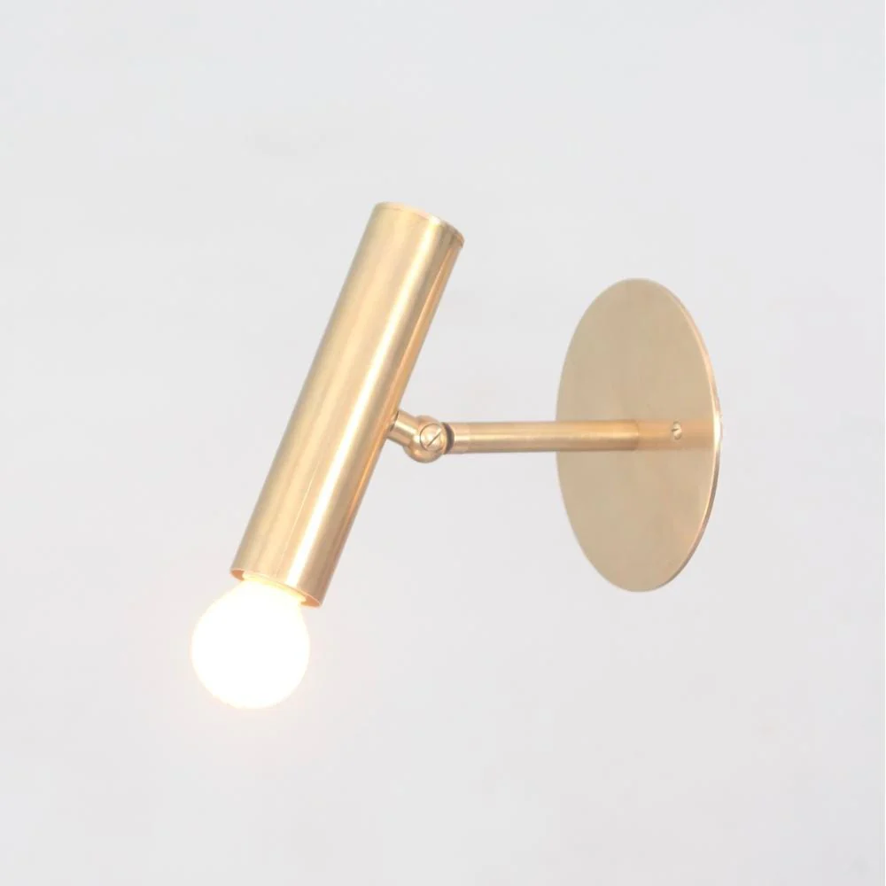 Adjustable Brass Cylinder Light - Modern Wall Sconce - Image 4