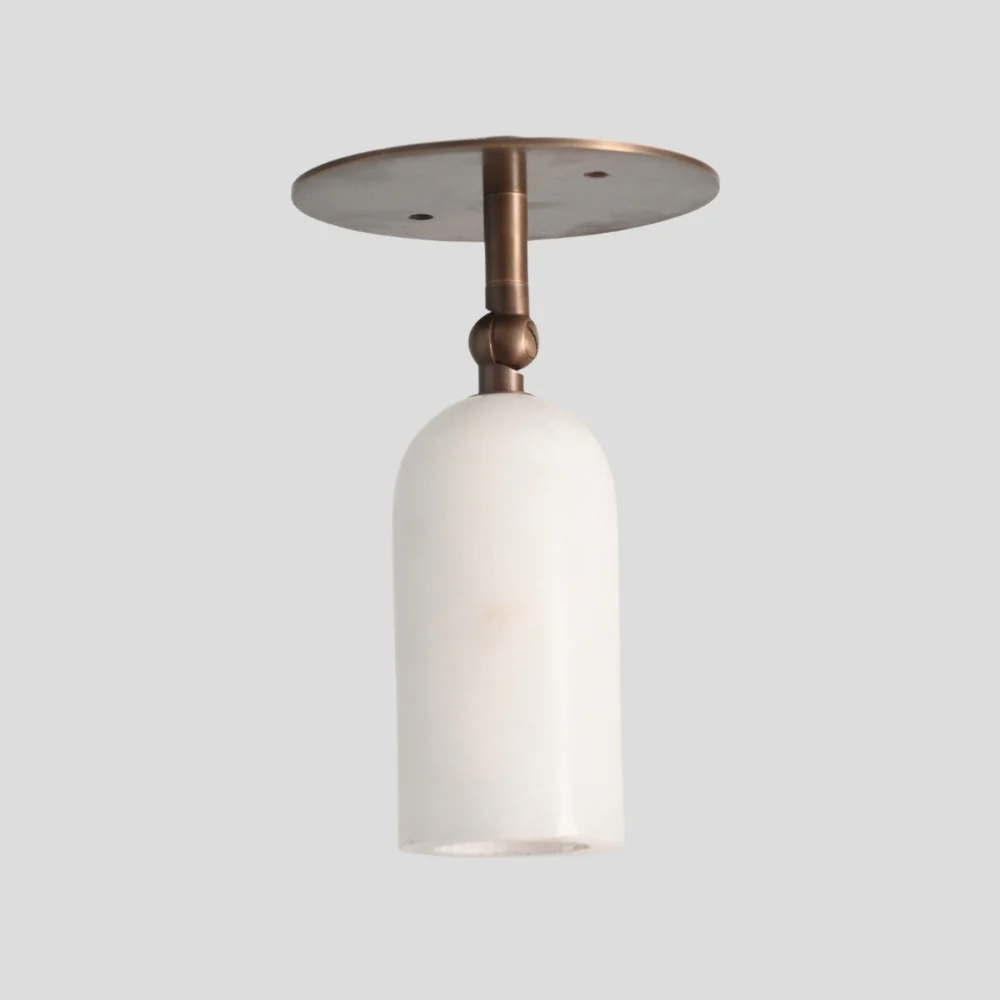 Alabaster Spot Light - Brass Adjustable Flush Mount - Image 4