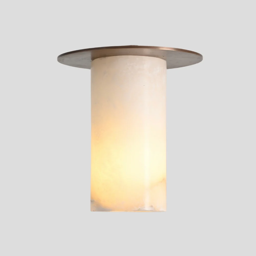 Brass Alabaster Spot Light - Marble Flush Mount - Image 3