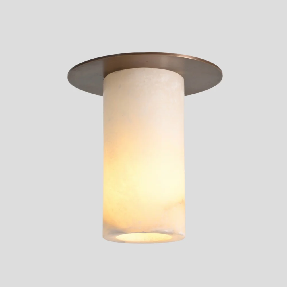 Brass Alabaster Spot Light - Marble Flush Mount - Image 4