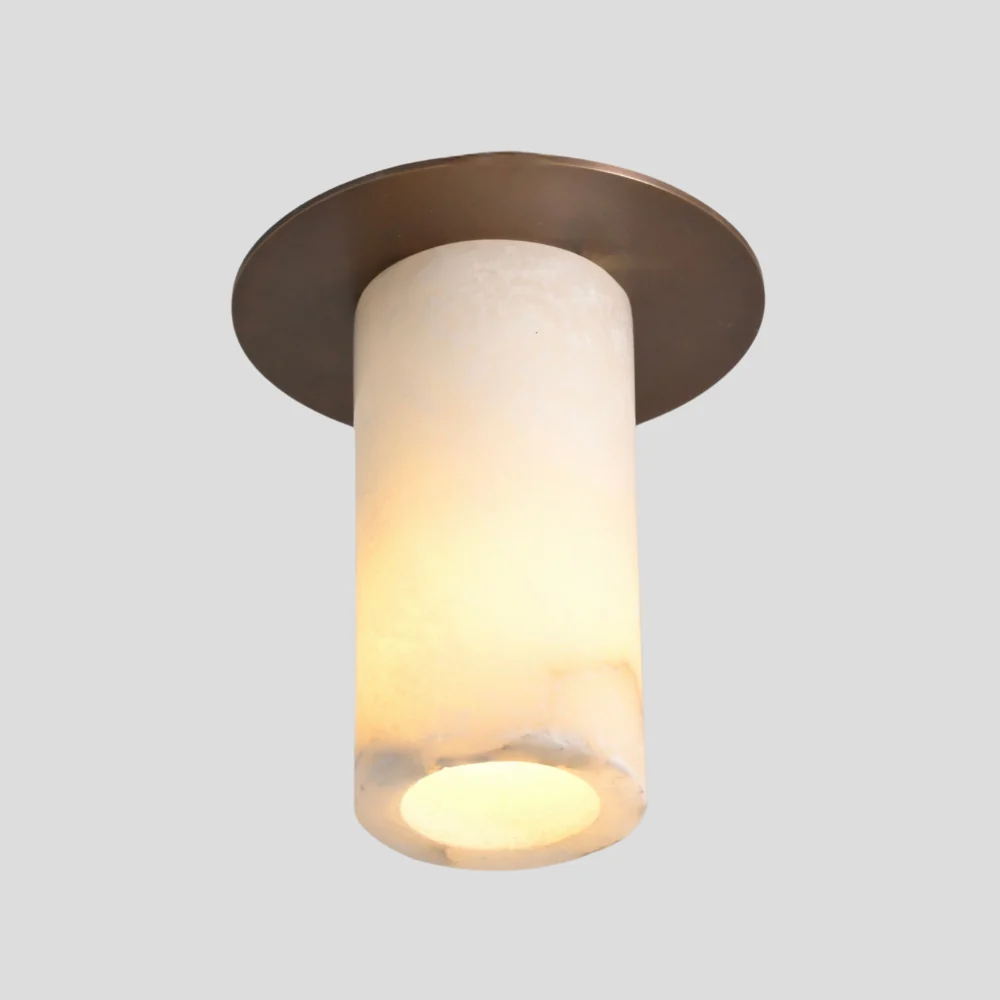 Brass Alabaster Spot Light - Marble Flush Mount - Image 6