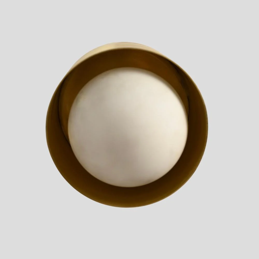 Brass Ceiling Spot Light - Mid Century Flush Mount Lamp - Image 3