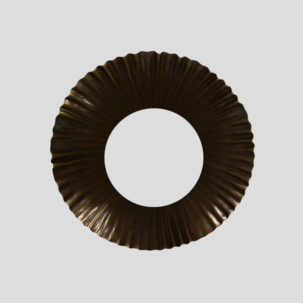 Brass Lamp Glass Globe - Flush Mount Ceiling Light - Image 3