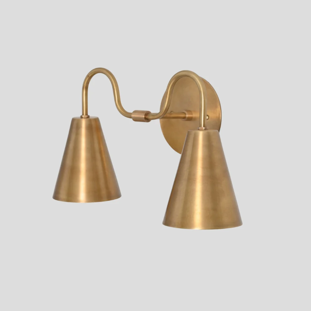 Cone Vanity Light - Brass Wall Sconce - Image 3