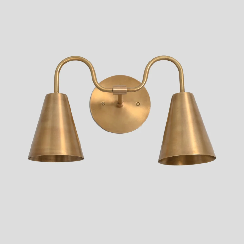 Cone Vanity Light - Brass Wall Sconce - Image 5