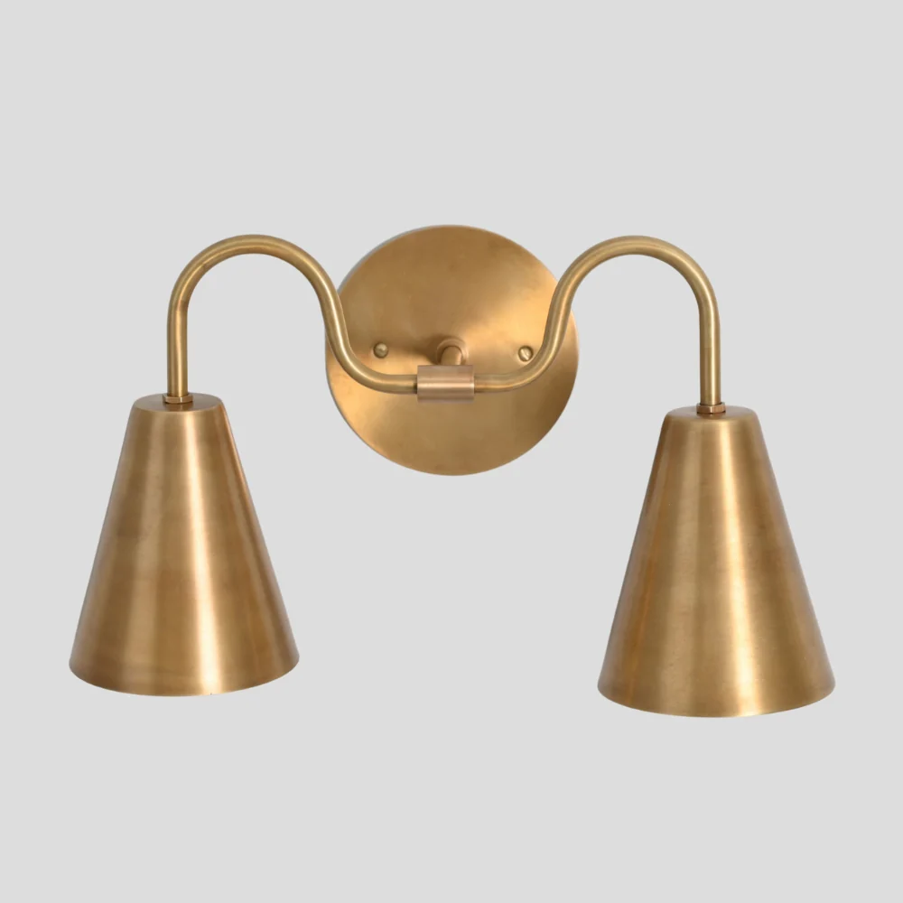 Cone Vanity Light - Brass Wall Sconce - Image 6