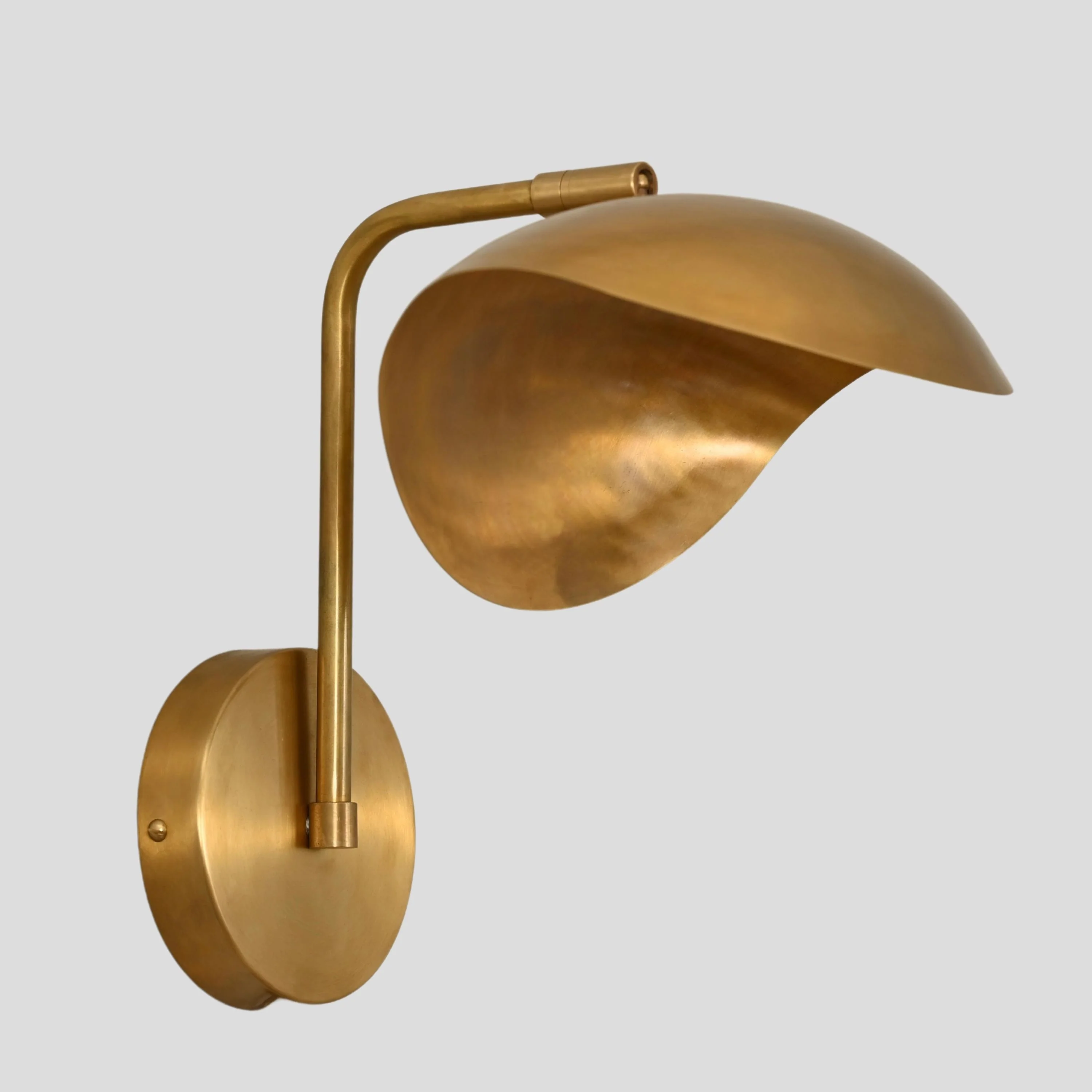 Curved Wall Lamp - Mid Century Brass Sconce - Image 4