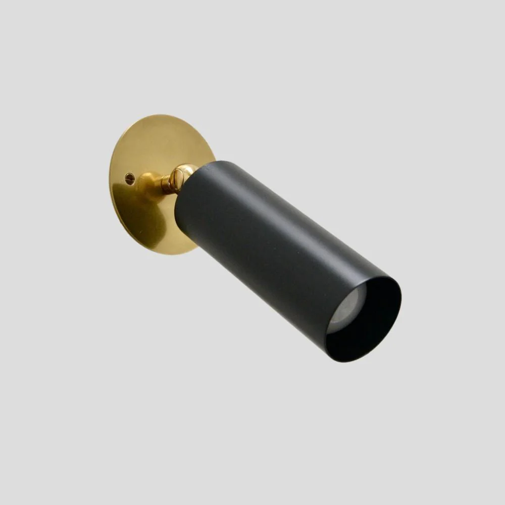 Cylinder Brass Wall Sconce - Minimalist Vanity Light - Image 5