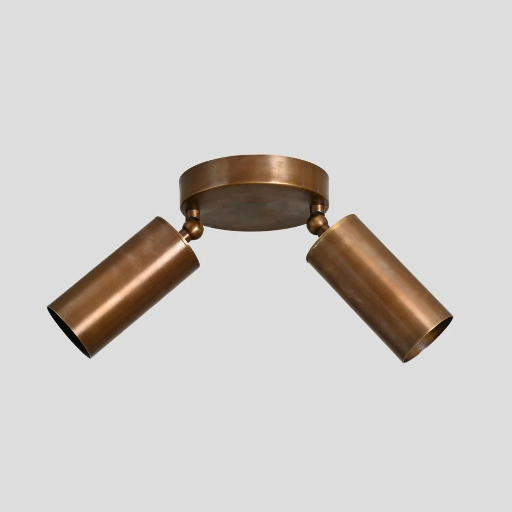Double Brass Spot Light - Adjustable Flush Mount - Image 4