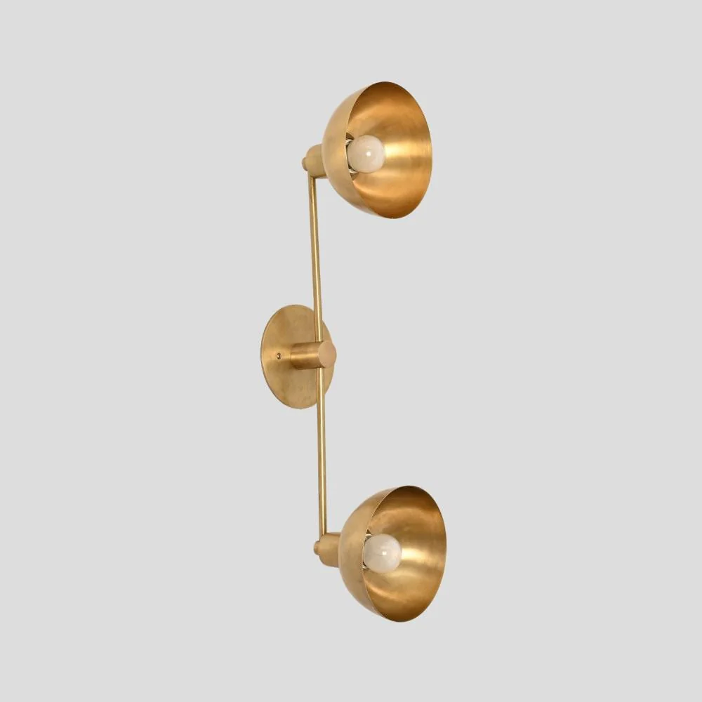 Vanity Light Wall Lamp - Double Brass Sconce - Image 3