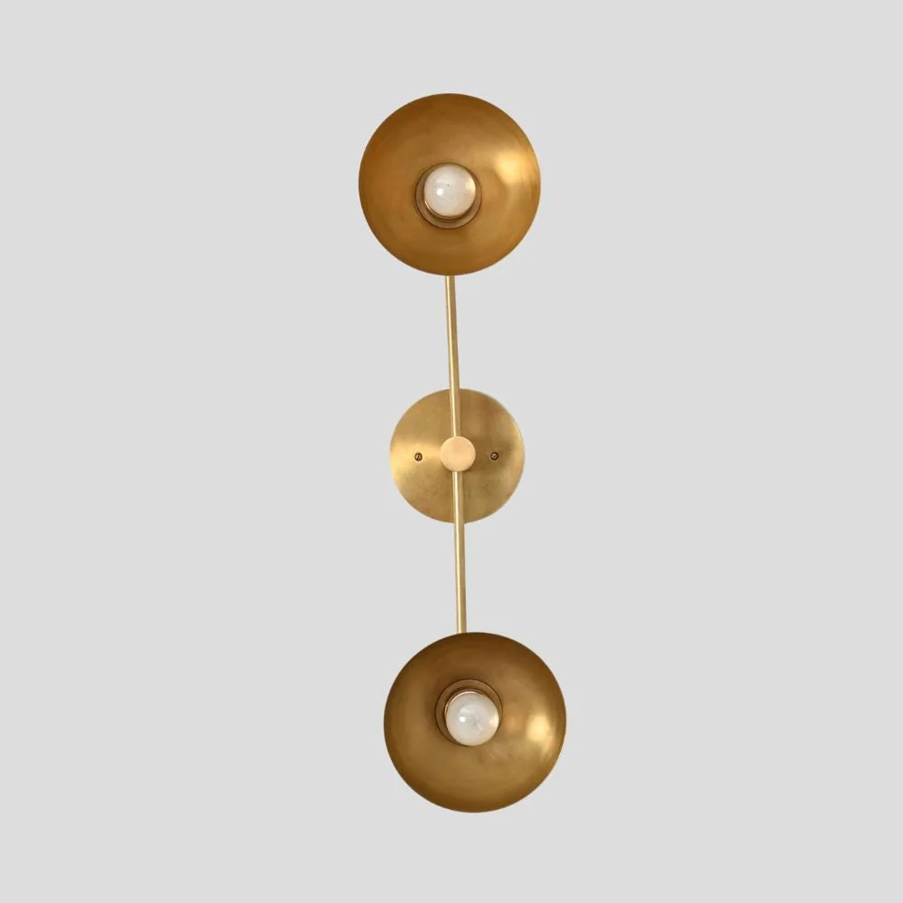 Vanity Light Wall Lamp - Double Brass Sconce - Image 4