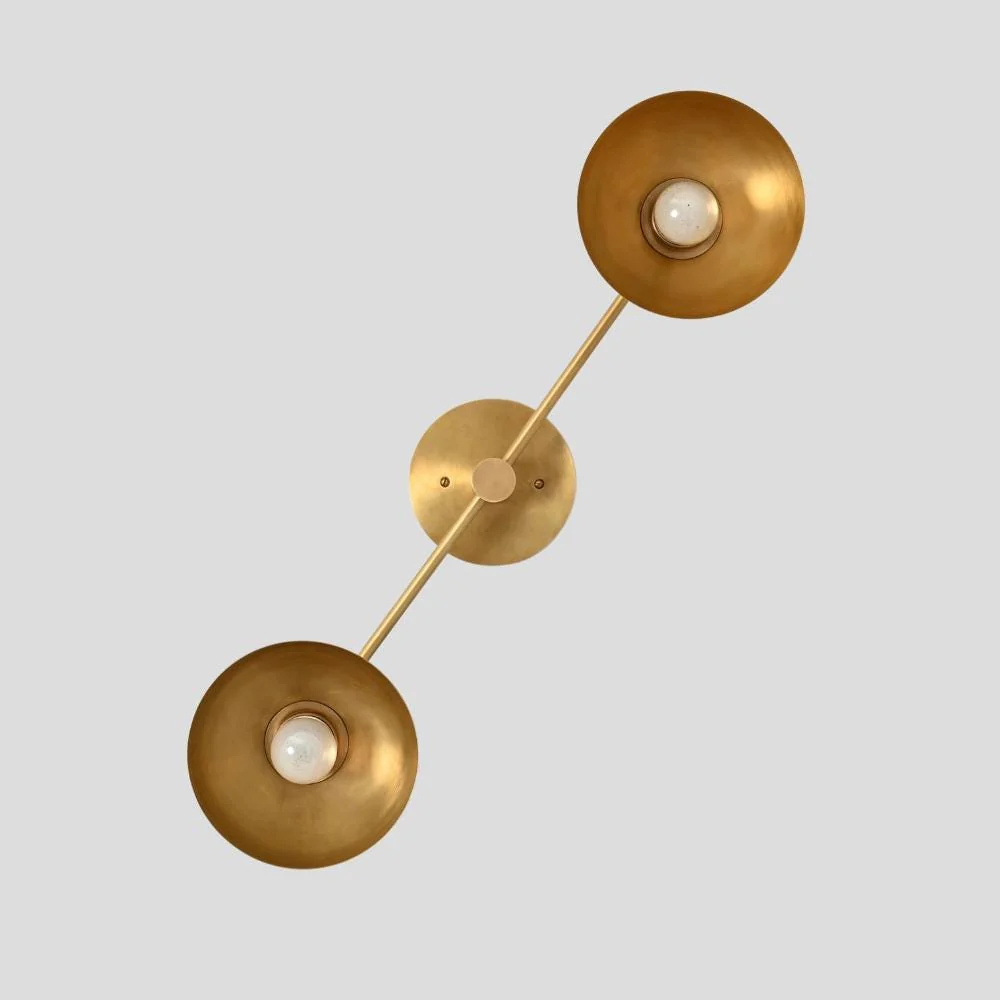 Vanity Light Wall Lamp - Double Brass Sconce - Image 5