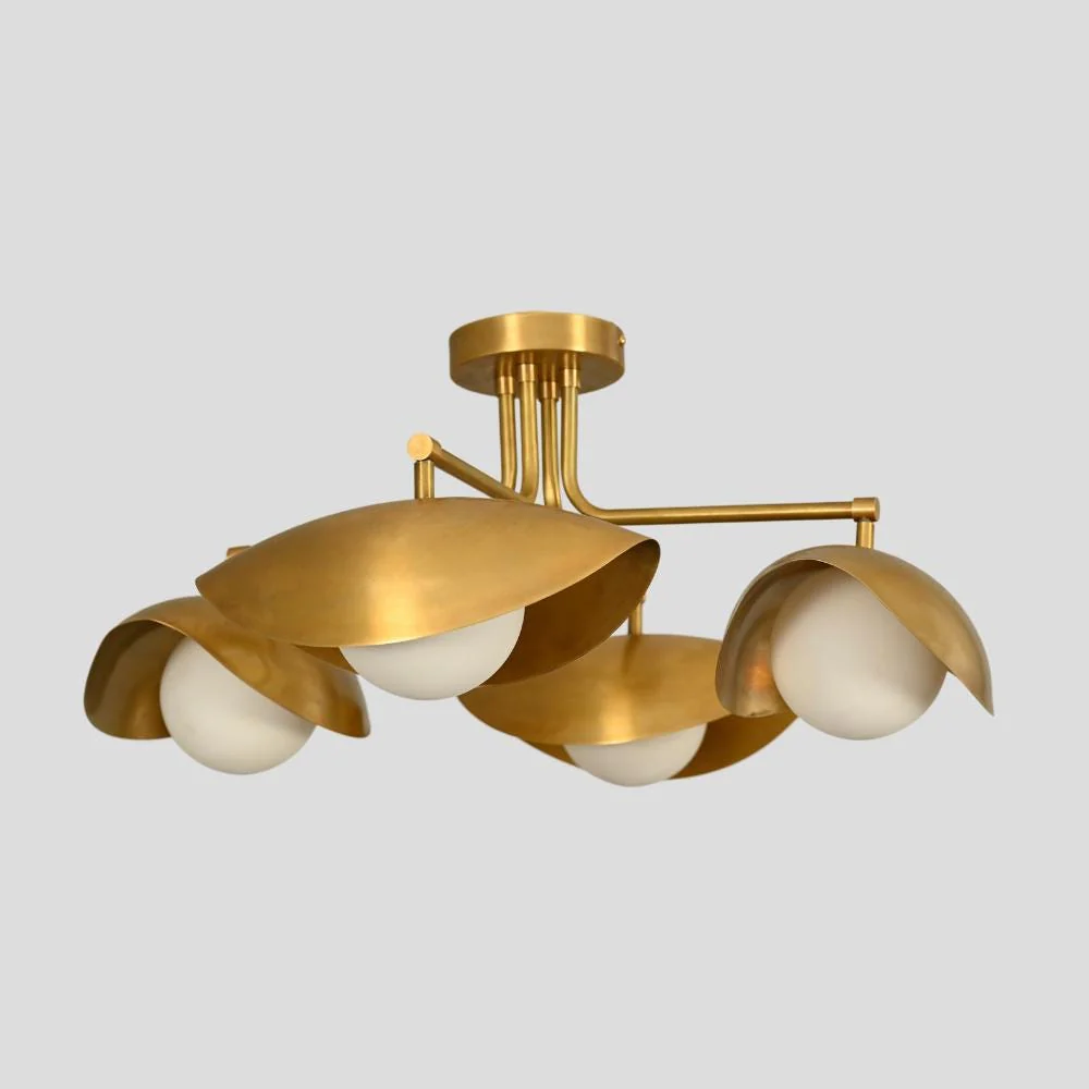 Flush mount Ceiling Light - 4 Globe Chandelier - Image 3