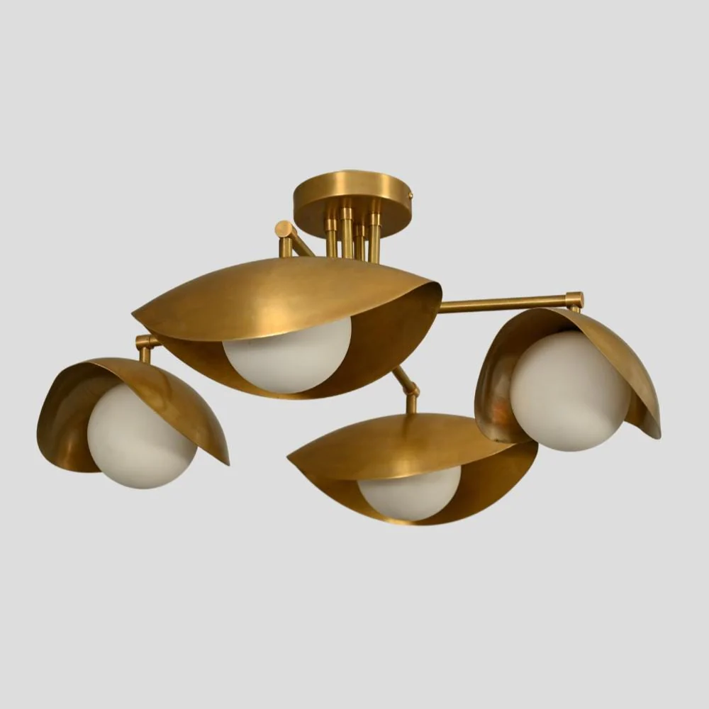 Flush mount Ceiling Light - 4 Globe Chandelier - Image 4