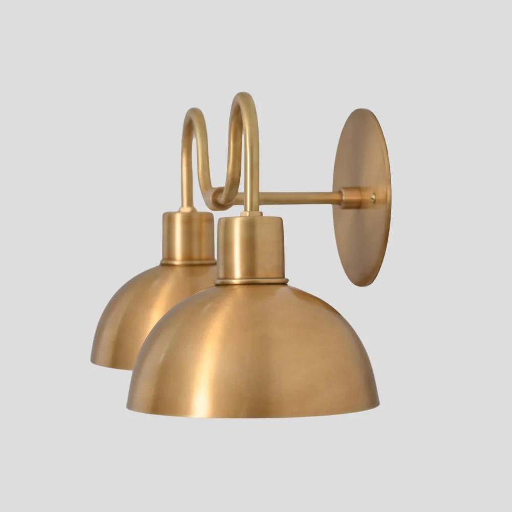 Round Vanity Light - Brass Wall Sconce - Image 7